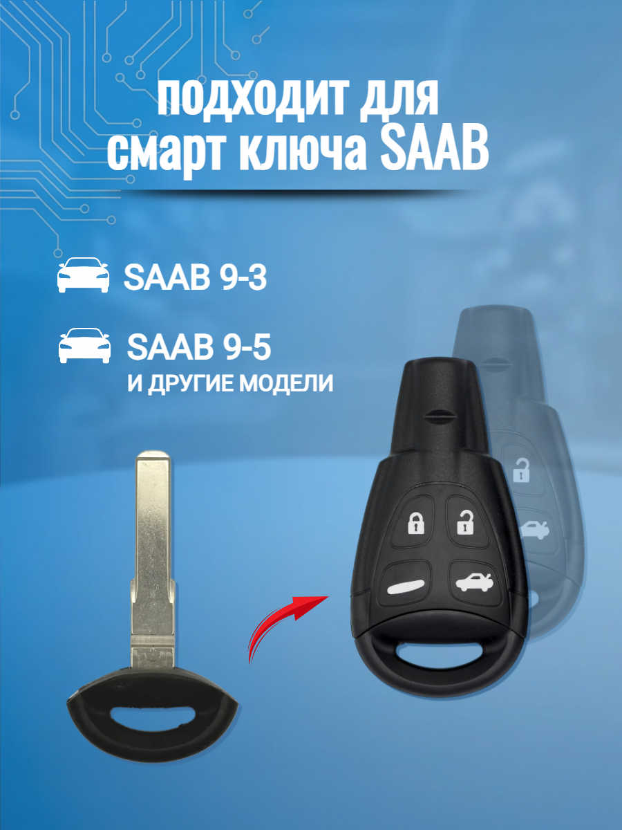 Лезвие HU66 для ключа Saab