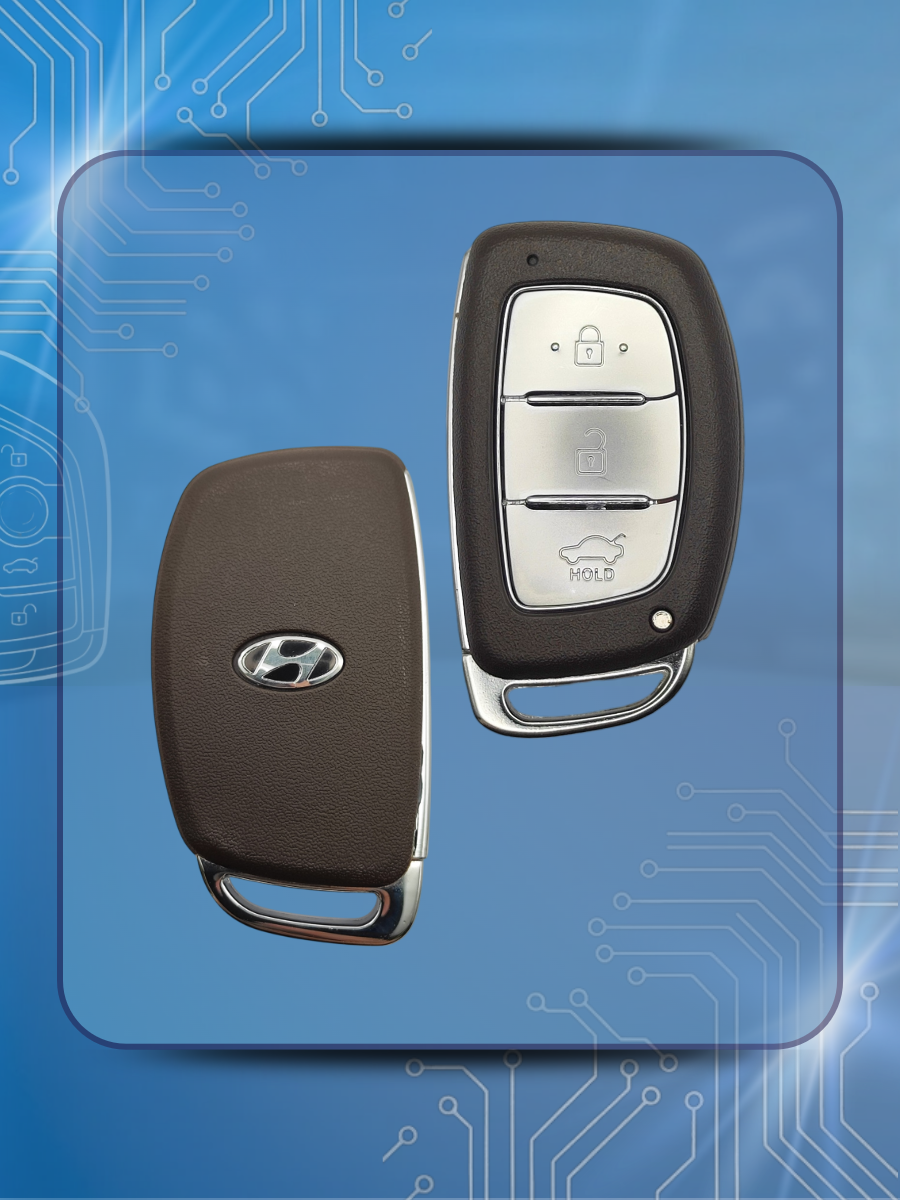 Корпус смарт ключа зажигания для Hyundai / Хендай (серебристо-коричневый)