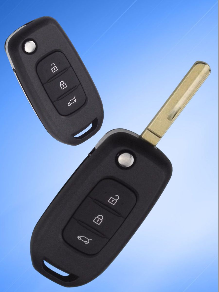 Корпус выкидного ключа с 3 кнопками лезвие HU56R для Рено