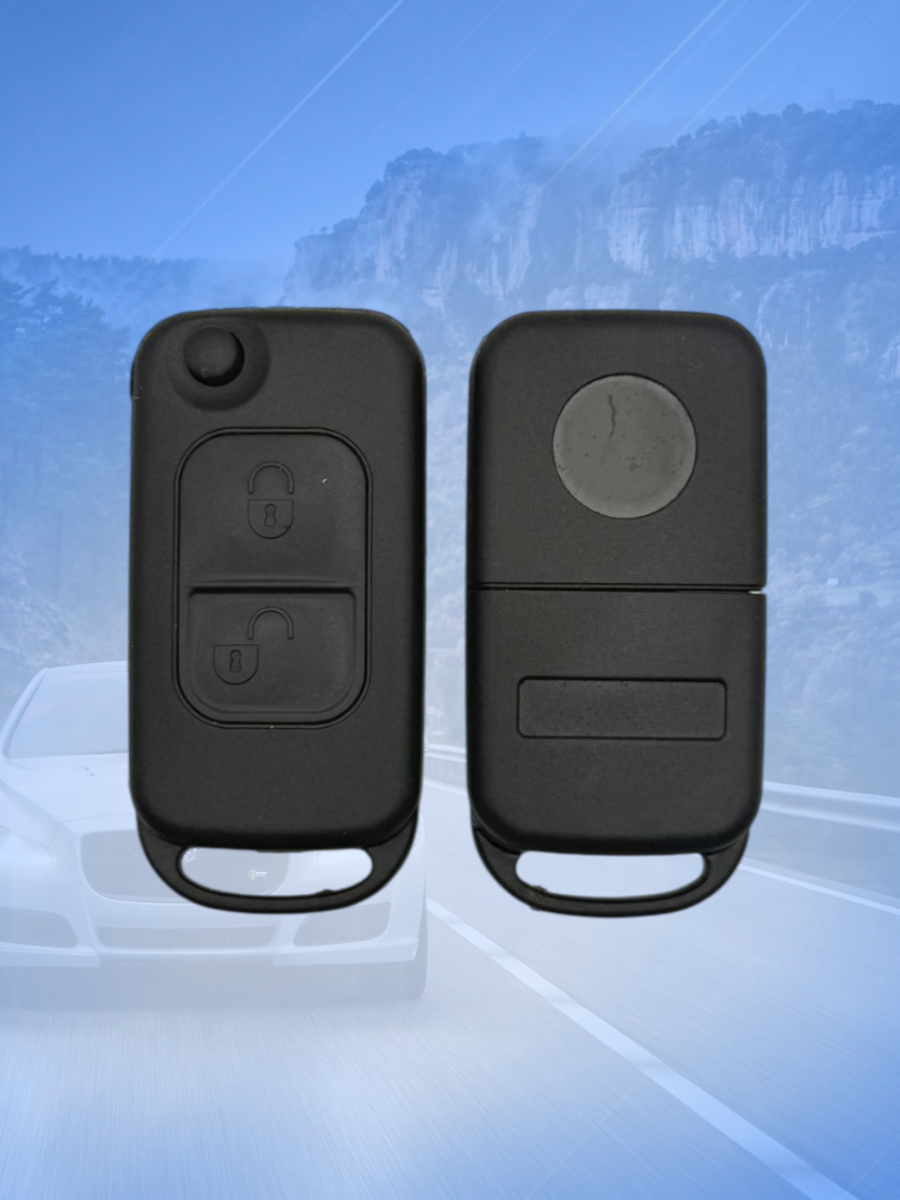 Корпус выкидного ключа с 2 кнопками лезвие HU64 для Mercedes Benz