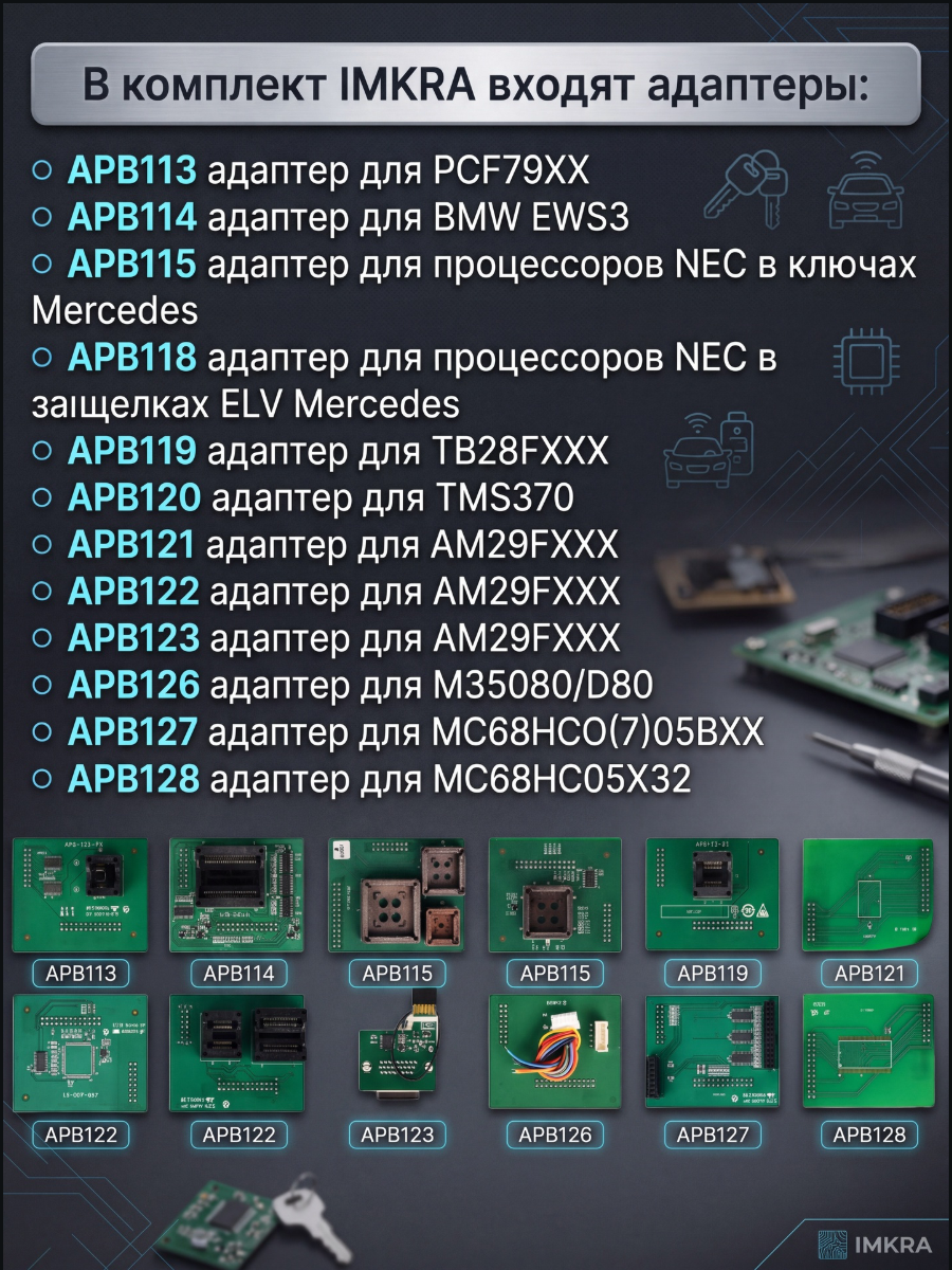 Комплект адаптеров Autel MaxiIM IMKPA (черный).
