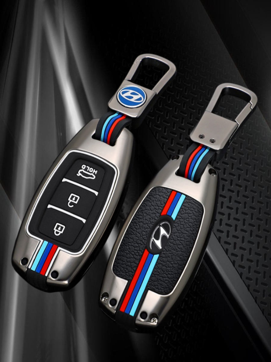 Чехол для смарт ключа Hyundai 3 кнопки (черный нюд)