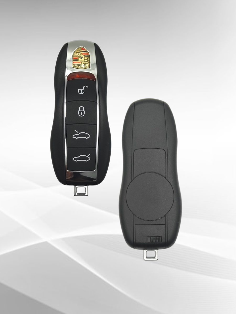 Ключ зажигания с 4 кнопками 433Mhz для Porsche / Порш (черный)
