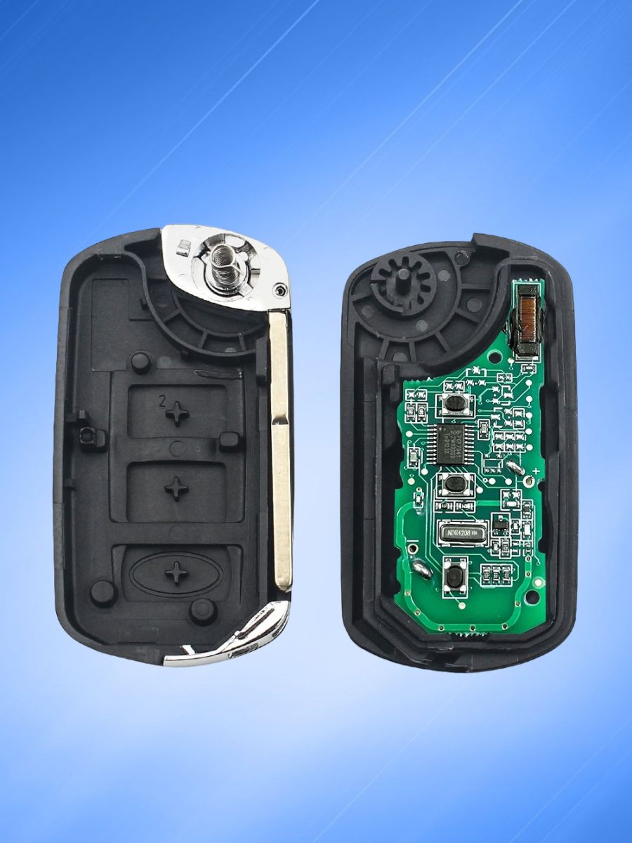 Выкидной ключ зажигания для Land Rover с 3 кнопками с частотой 315 mhz и чипом ID46 PCF7941 с лезвием HU101