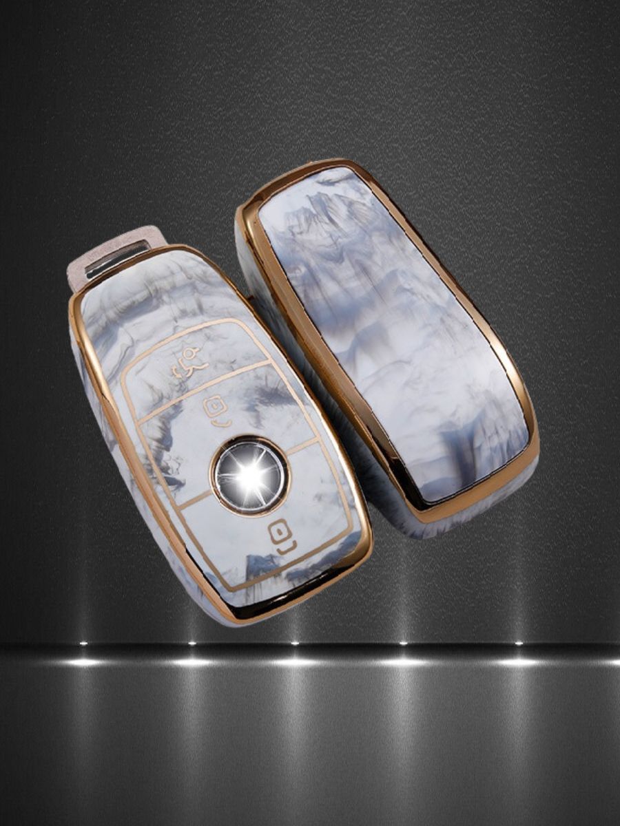 Чехол для ключа MERCEDES-BENZ Серый мрамор