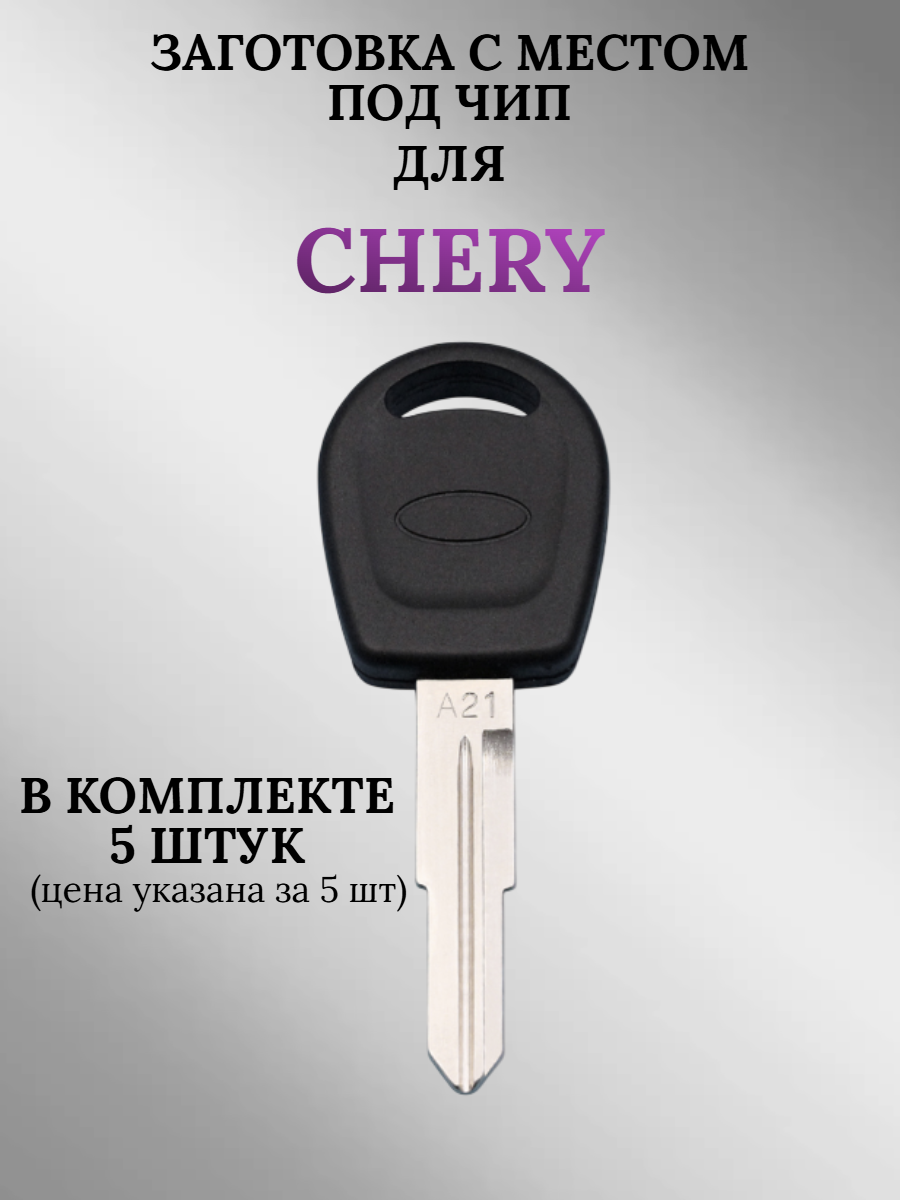 Заготовка с местом под чип для Chery A21 (5 шт.) 