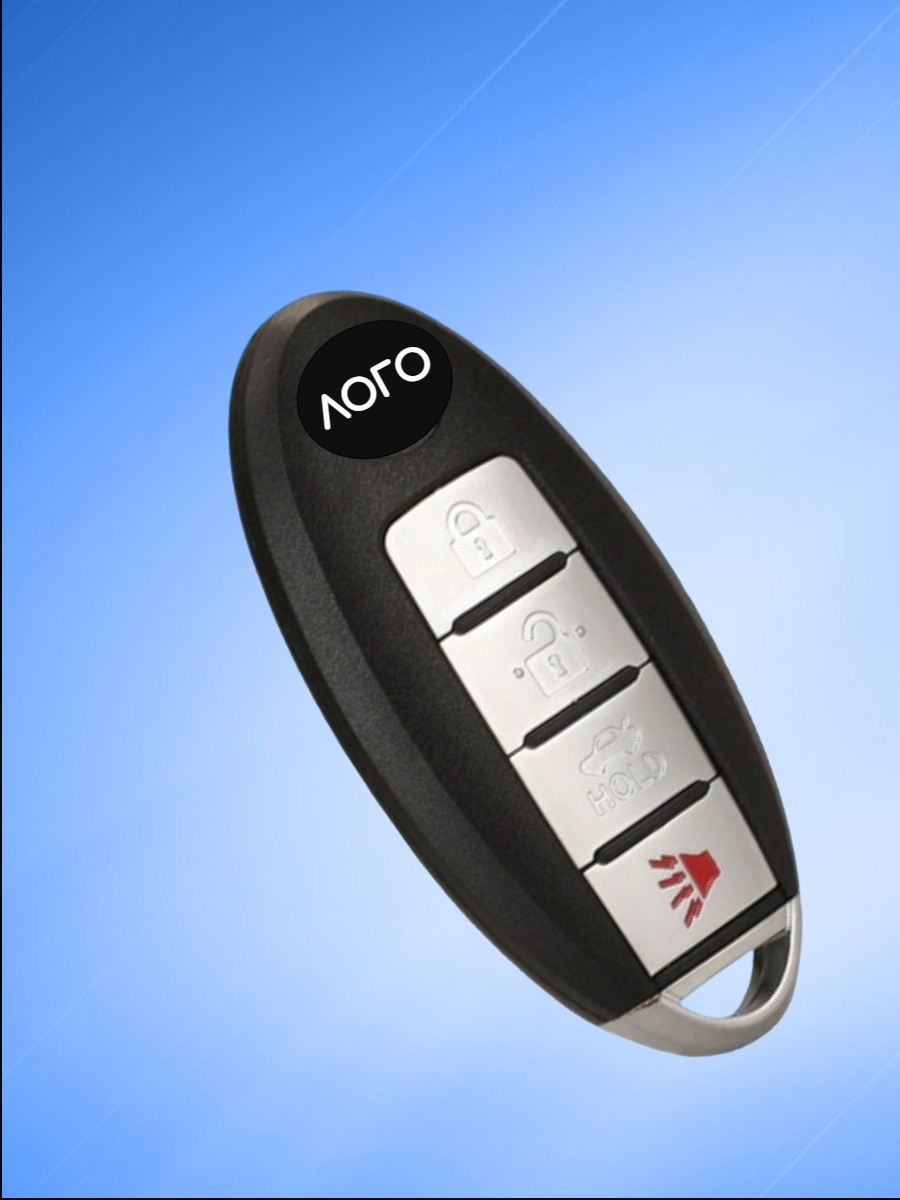 Корпус смарт ключа с 3 кнопками +Panic для Ниссан, контакт слева