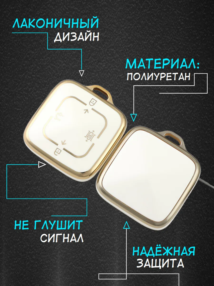 Чехол для смарт ключа Zeekr 4 кнопки, белый