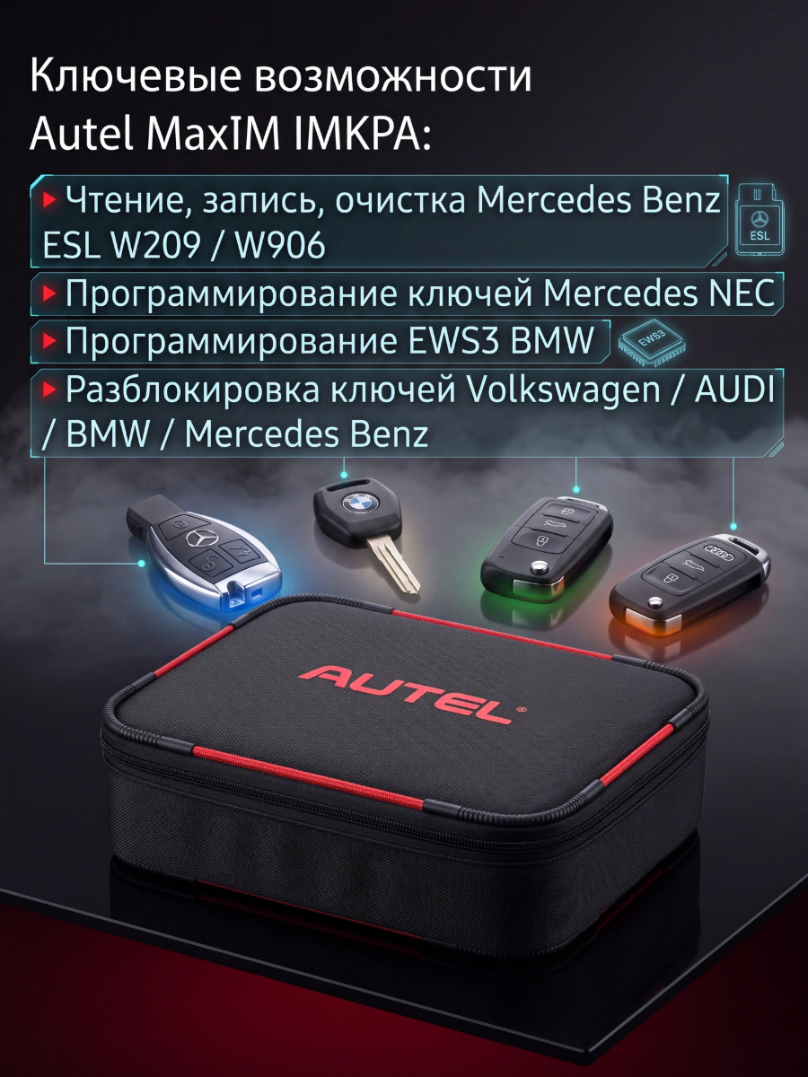 Комплект адаптеров Autel MaxiIM IMKPA (черный).