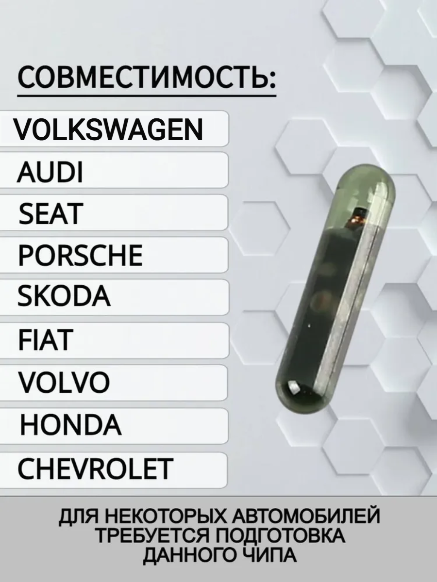 Чип транспондер  ID48 5 штук  CHIPID48-5NABOR 