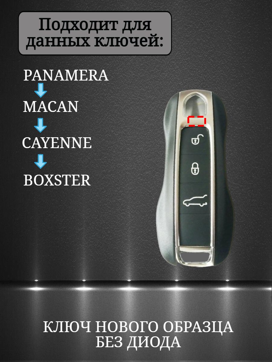 Чехол для смарт ключа PORSCHE / ПОРШЕ новой модели красный