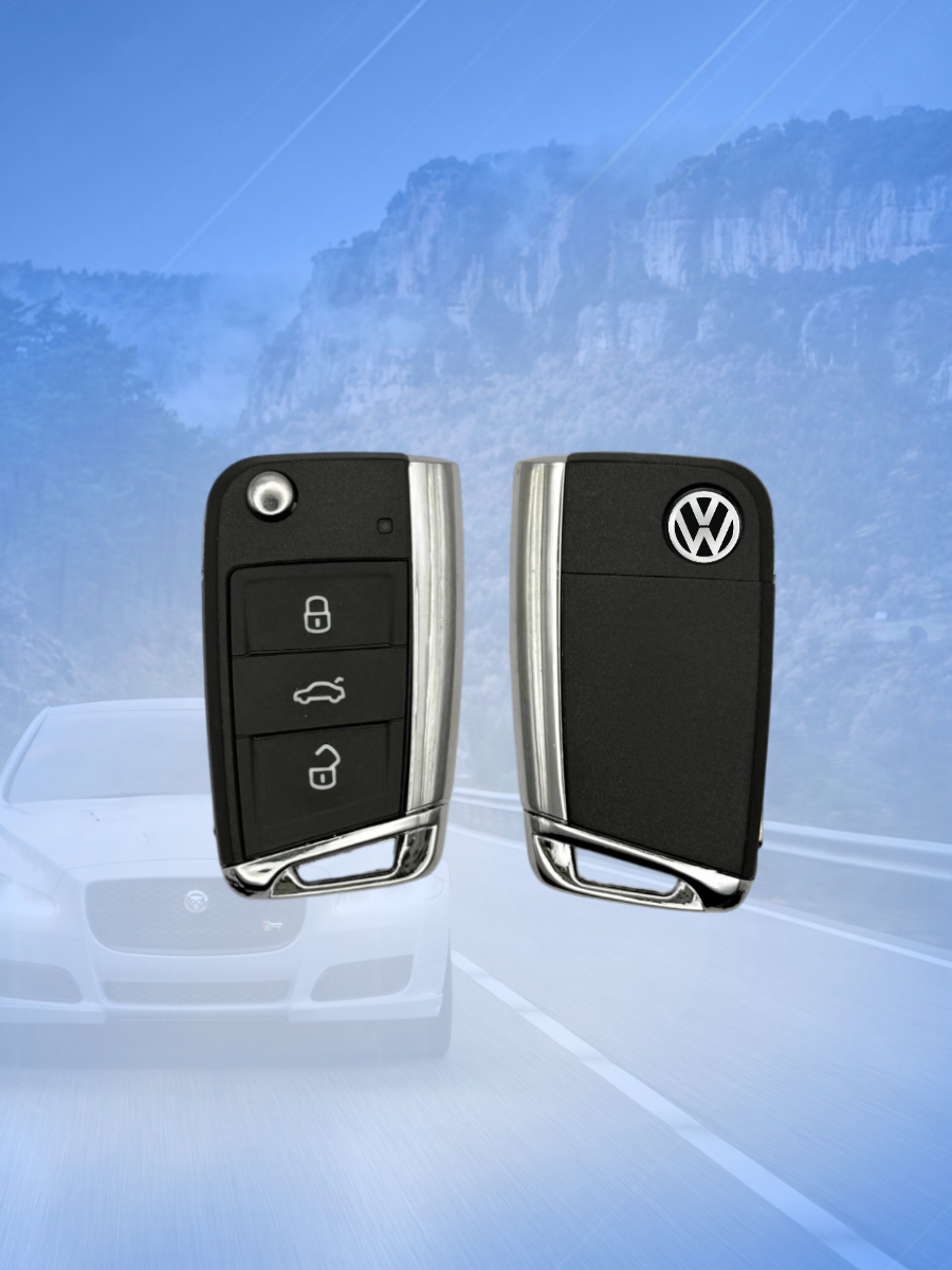 Корпус выкидного ключа с 3 кнопками, лезвие HU66T для VW