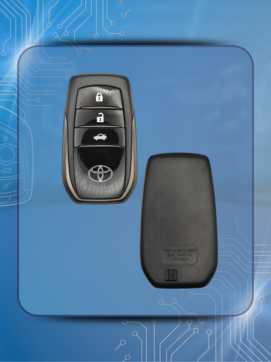 Корпус смарт ключа с 3 кнопками для Toyota Тойота (черный)