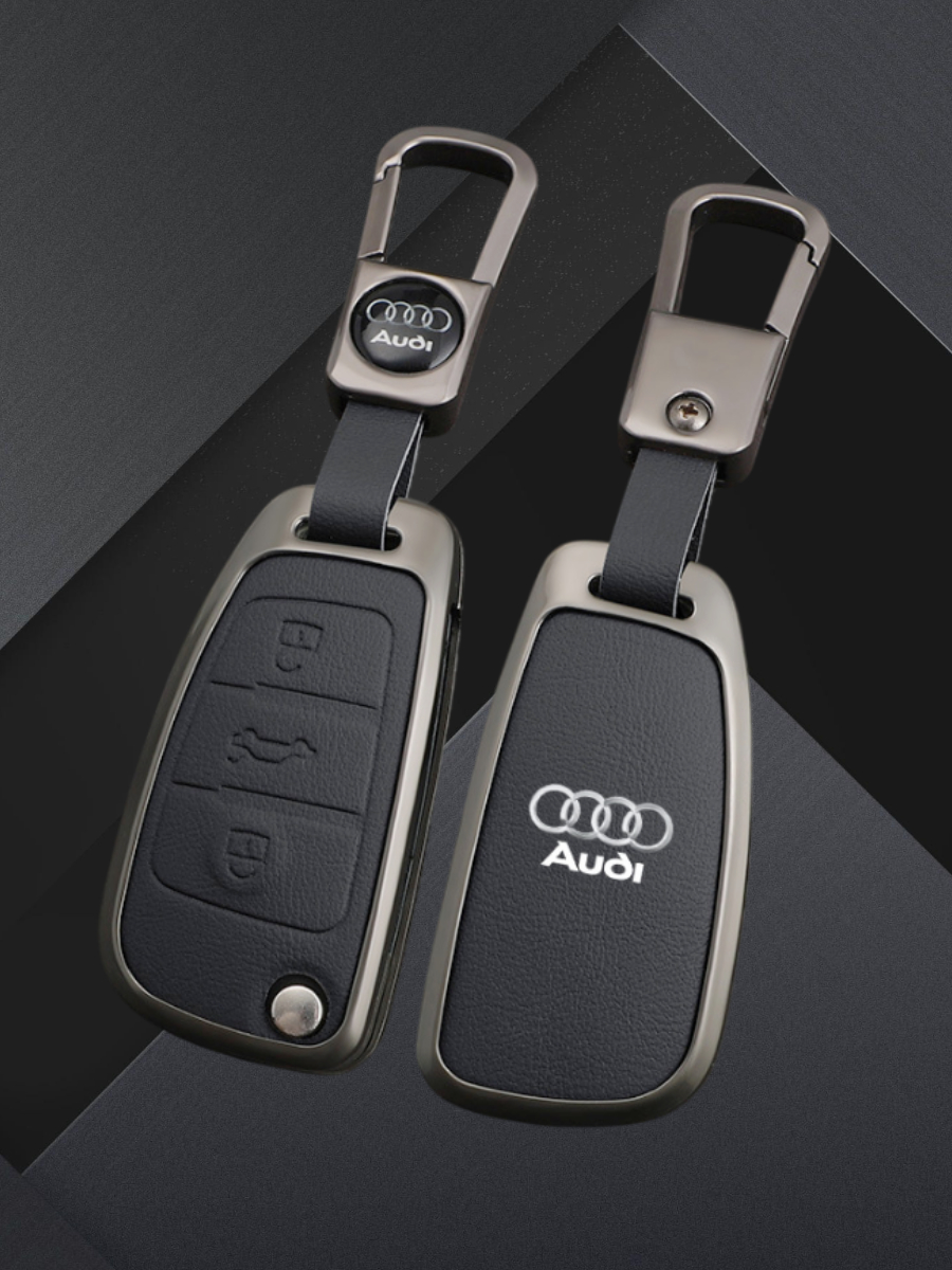 Чехол для выкидного ключа Audi 3 кнопки (черный)