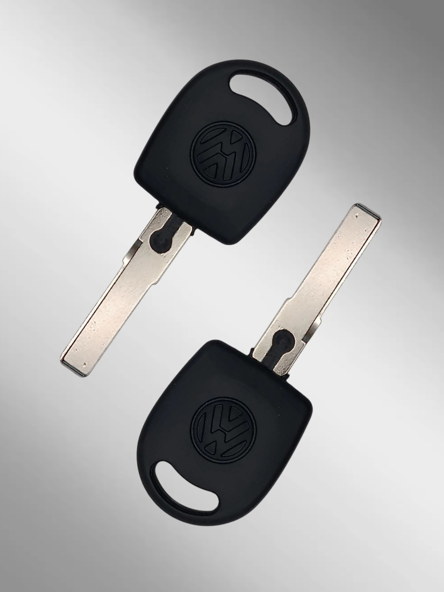Заготовка с местом под чип для Volkswagen с лезвием HU66, с логотипом (1шт.) 