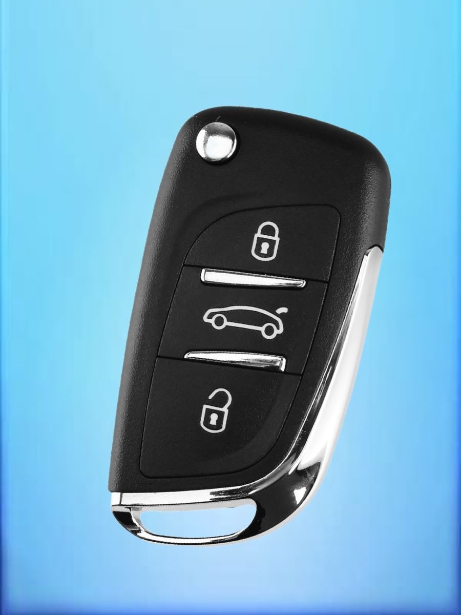 Корпус выкидного ключа с 3 кнопками лезвие NE72 для Пежо