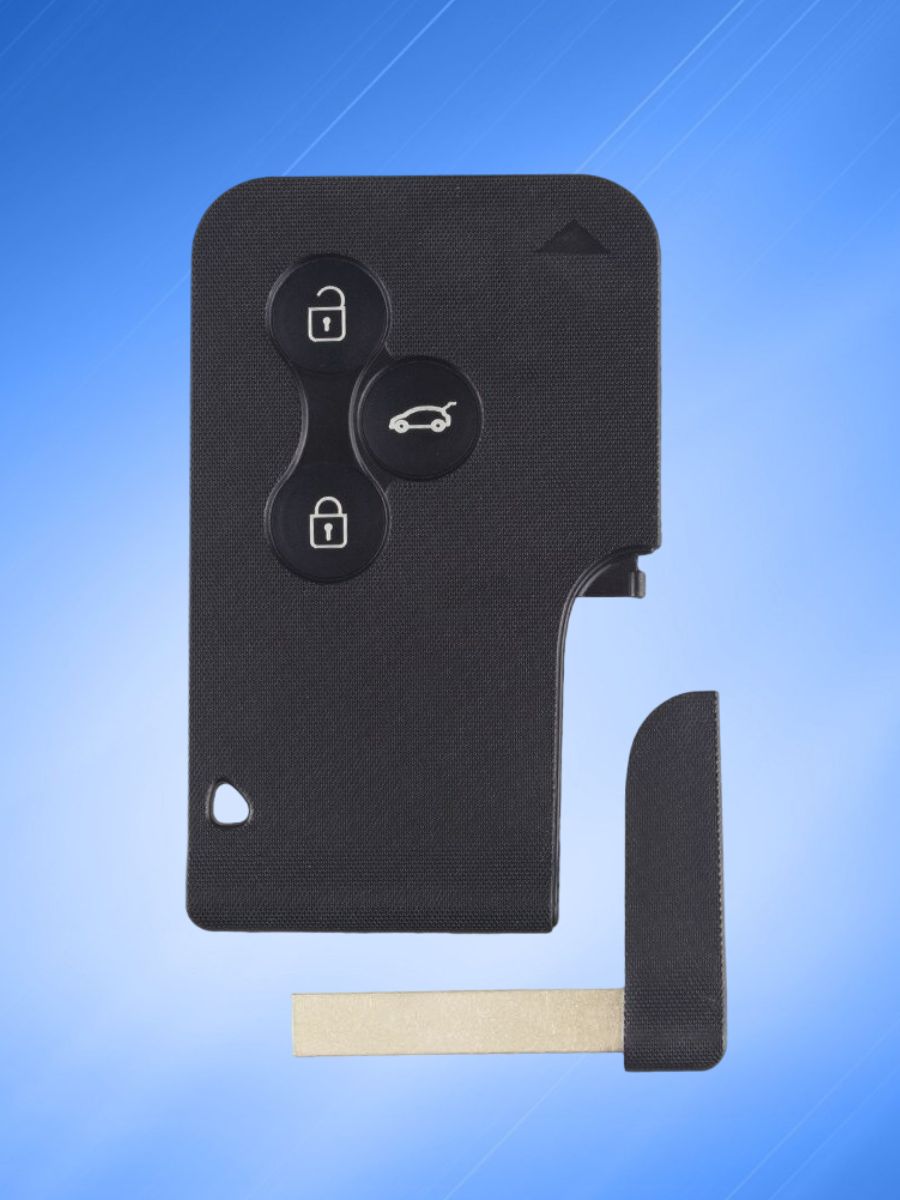 Смарт карта - ключ для Рено с 3 кнопками с частотой 433 mhz без логотипа