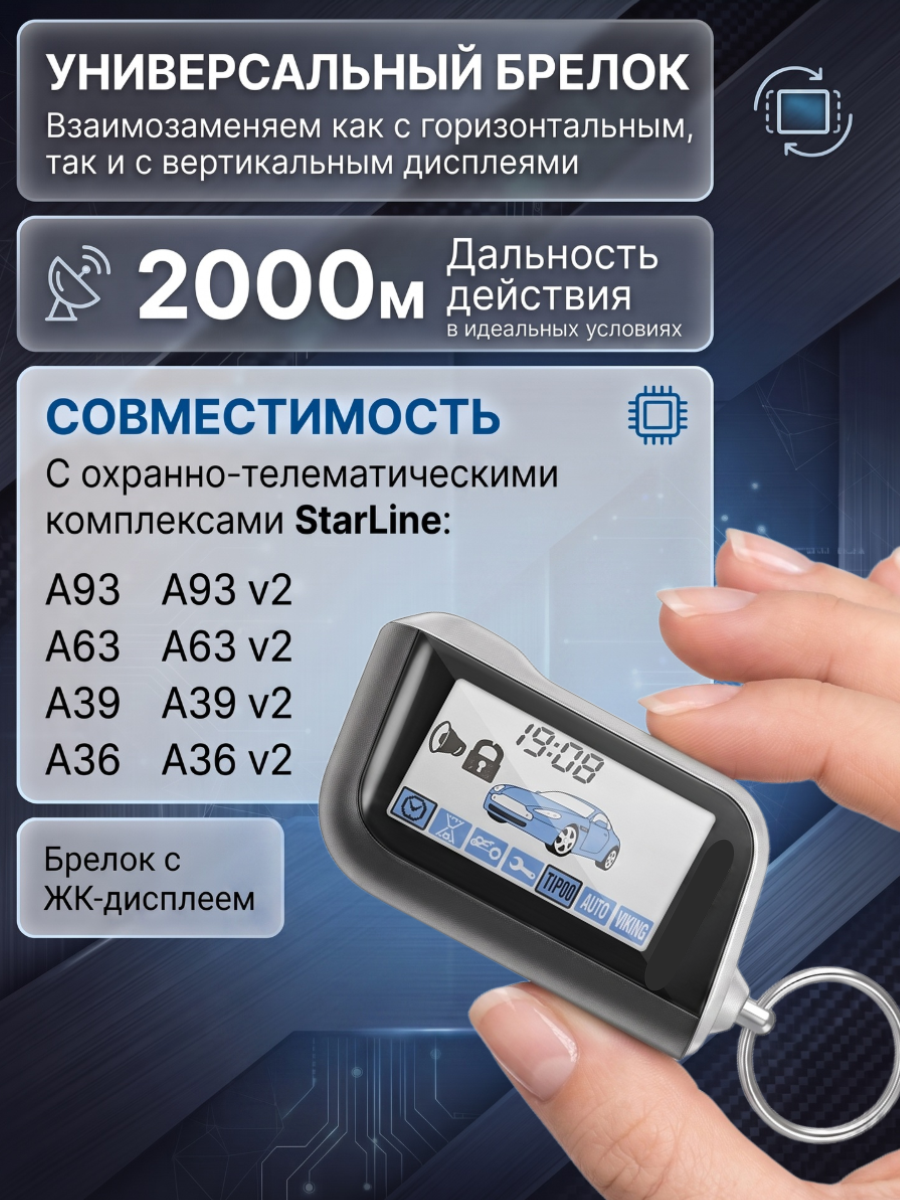 Пульт авто сигнализации Старлайн A93