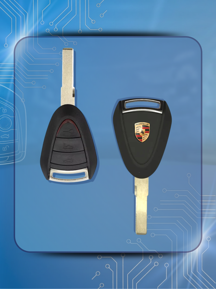 Корпус ключа зажигания автомобиля с 3 кнопками для Порше / Porsche Carrera/ Карера/ Cayman