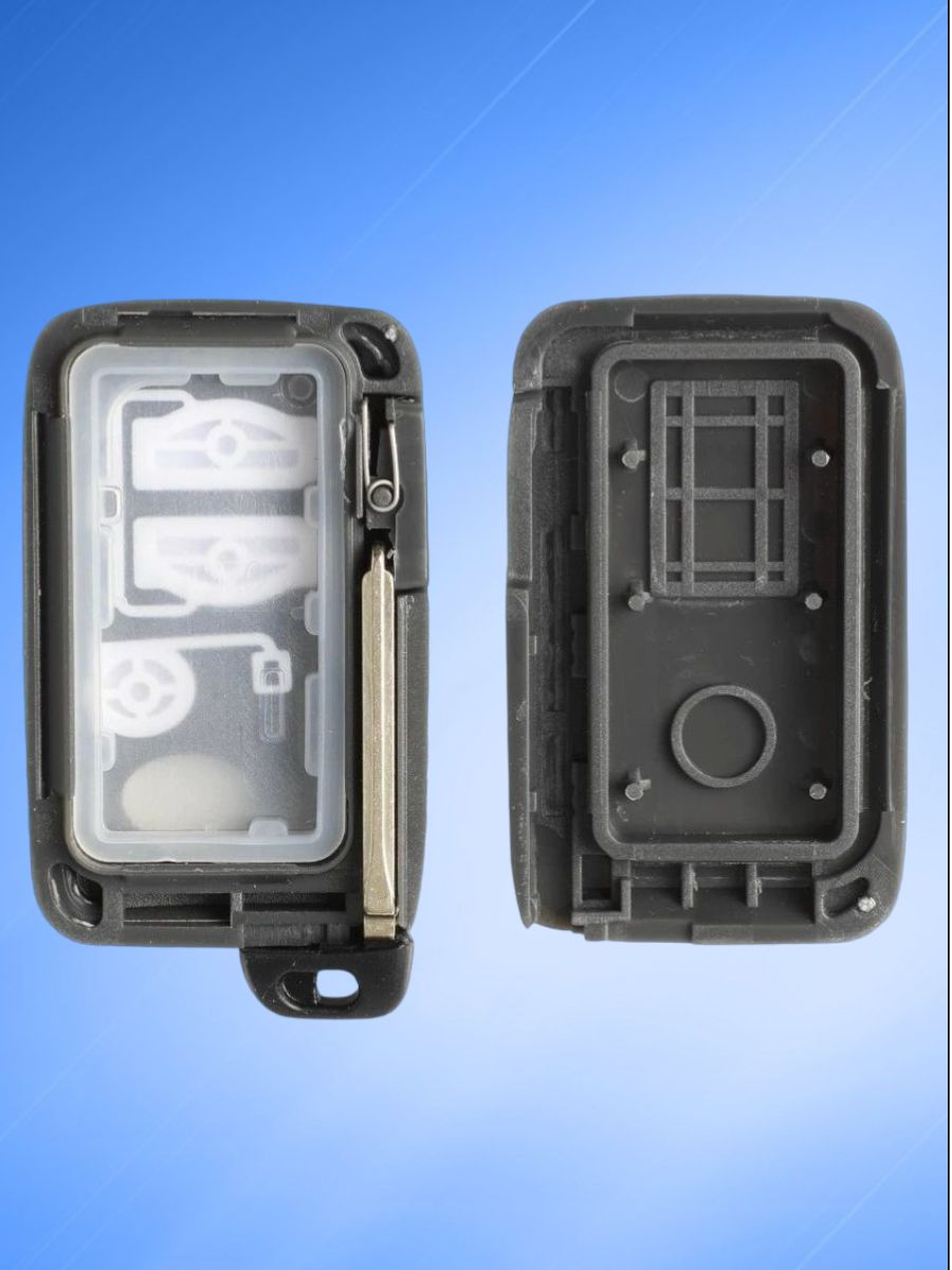 Корпус смарт ключа с 2 кнопками лезвие TOY48 для Toyota, серебристый