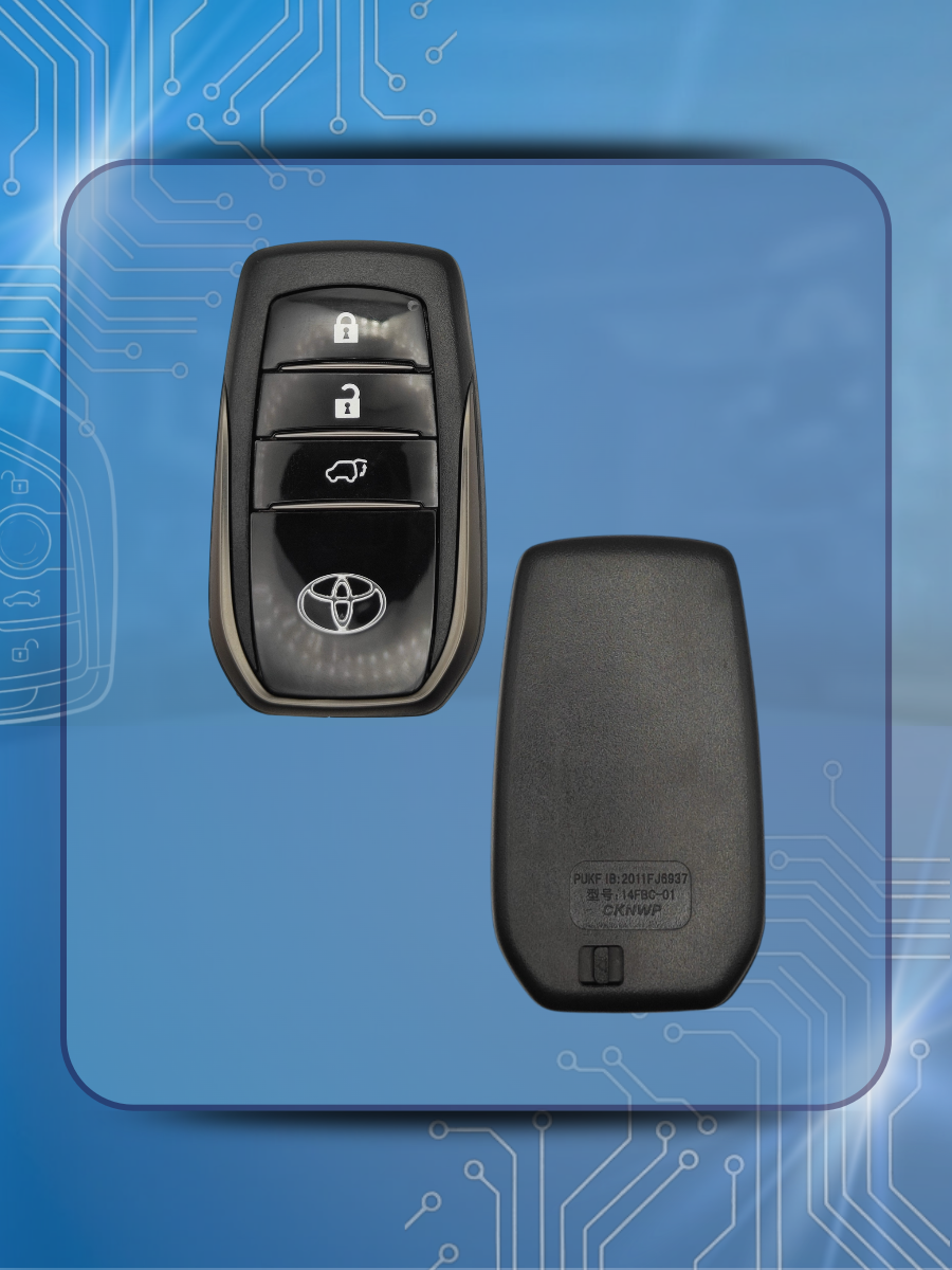 Корпус смарт ключа с 3 кнопками Jeep для Toyota Тойота (черный)