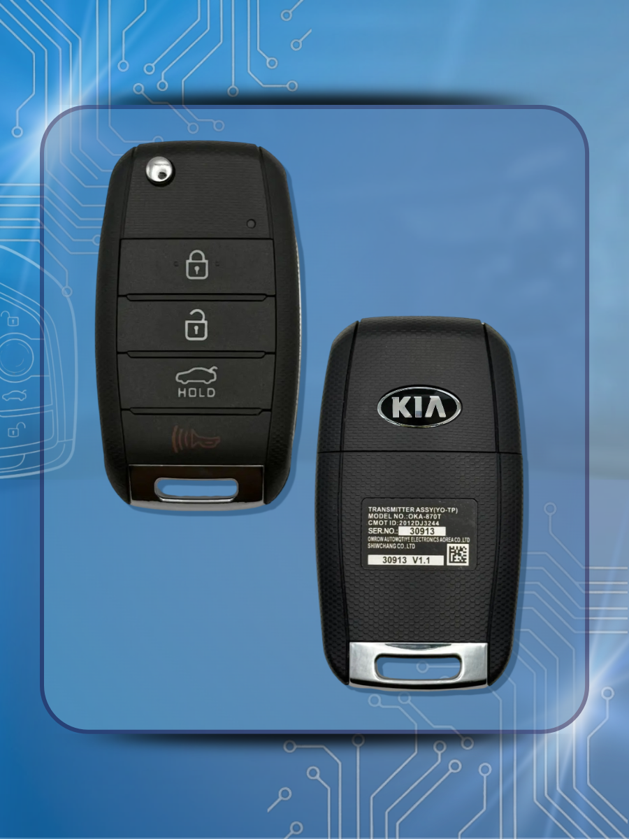 Корпус выкидного ключа с 4 кнопками лезвие TOY40 для KIA