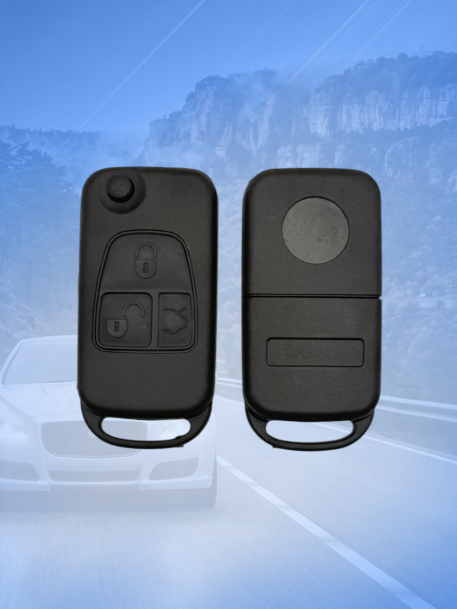 Корпус выкидного ключа с 3 кнопками лезвие HU64 для Mercedes Benz