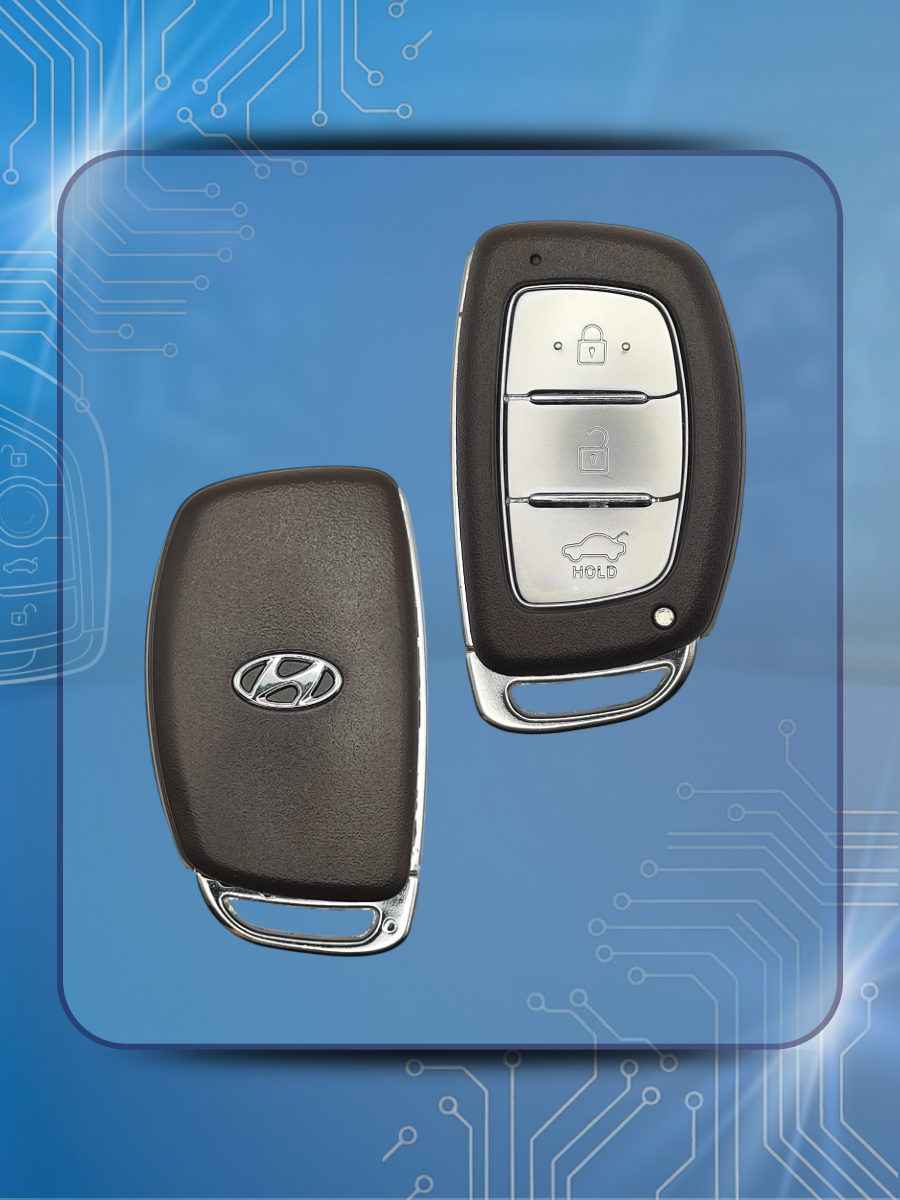 Корпус смарт ключа зажигания для Hyundai / Хендай (серебристо-коричневый)