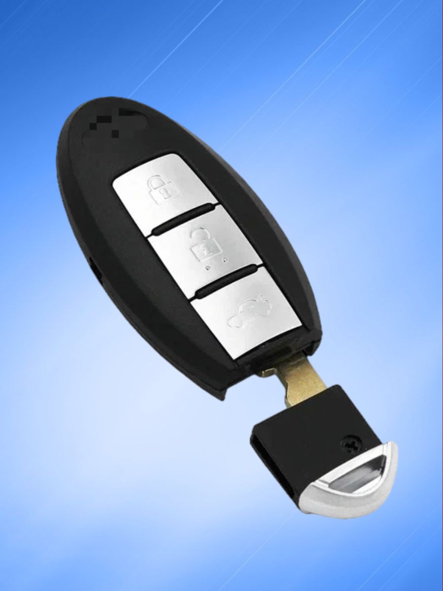 Корпус смарт ключа с 3 кнопками для Ниссан, контакт снизу