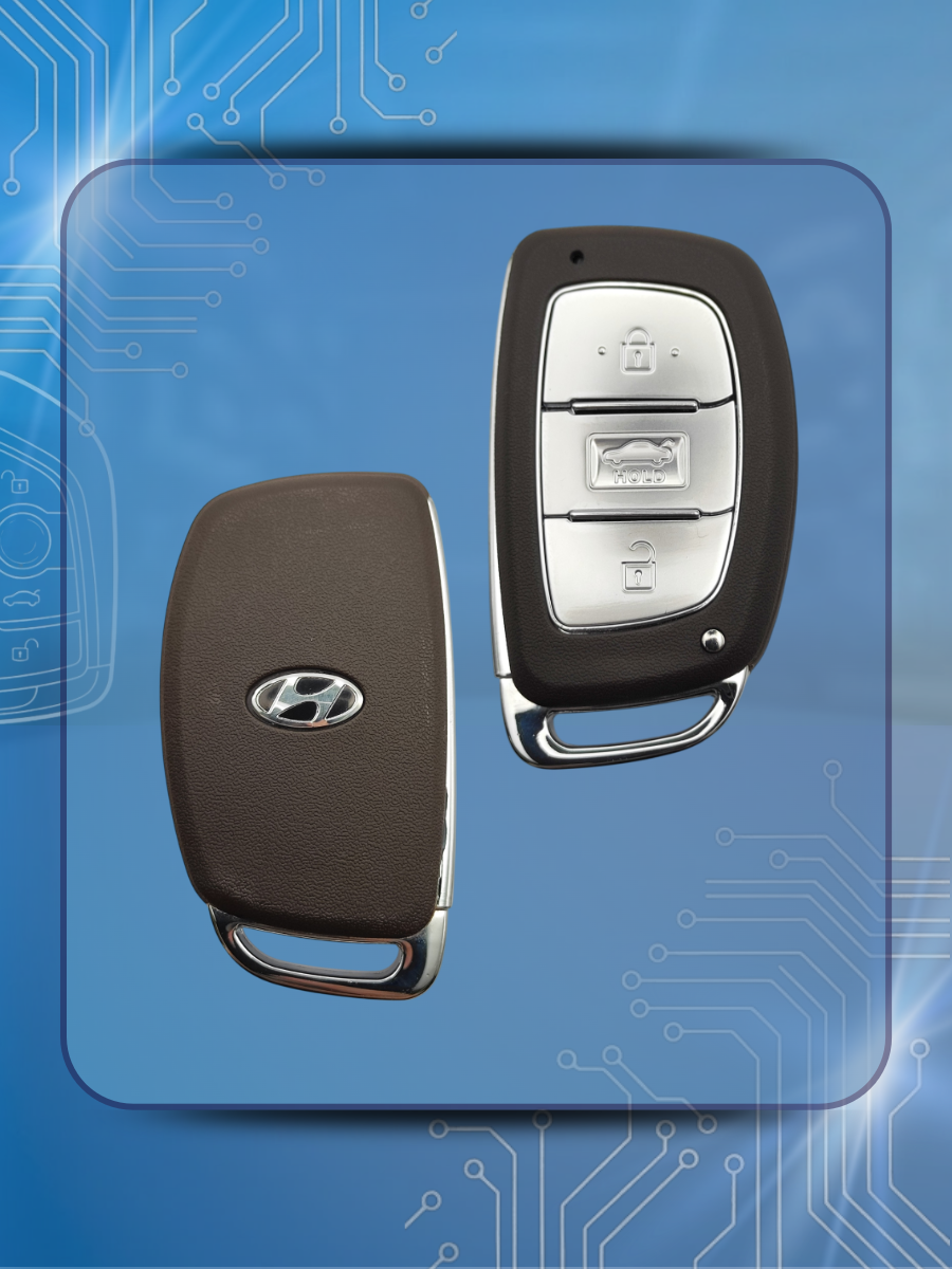 Корпус смарт ключа зажигания для Hyundai / Хендай (серебристо-коричневый)