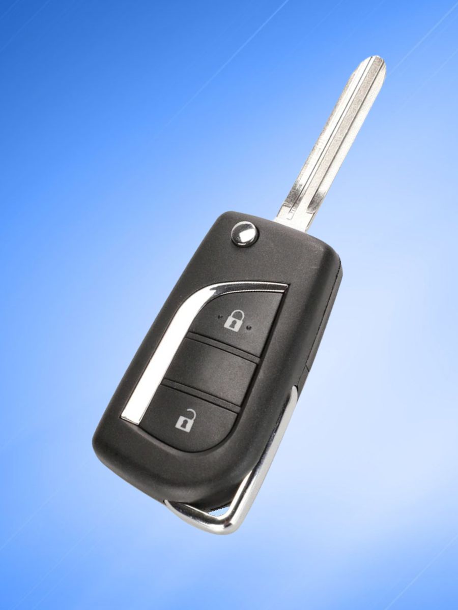 Корпус выкидного ключа с 2 кнопками лезвие TOY43 для Toyota, батарейка CR1620