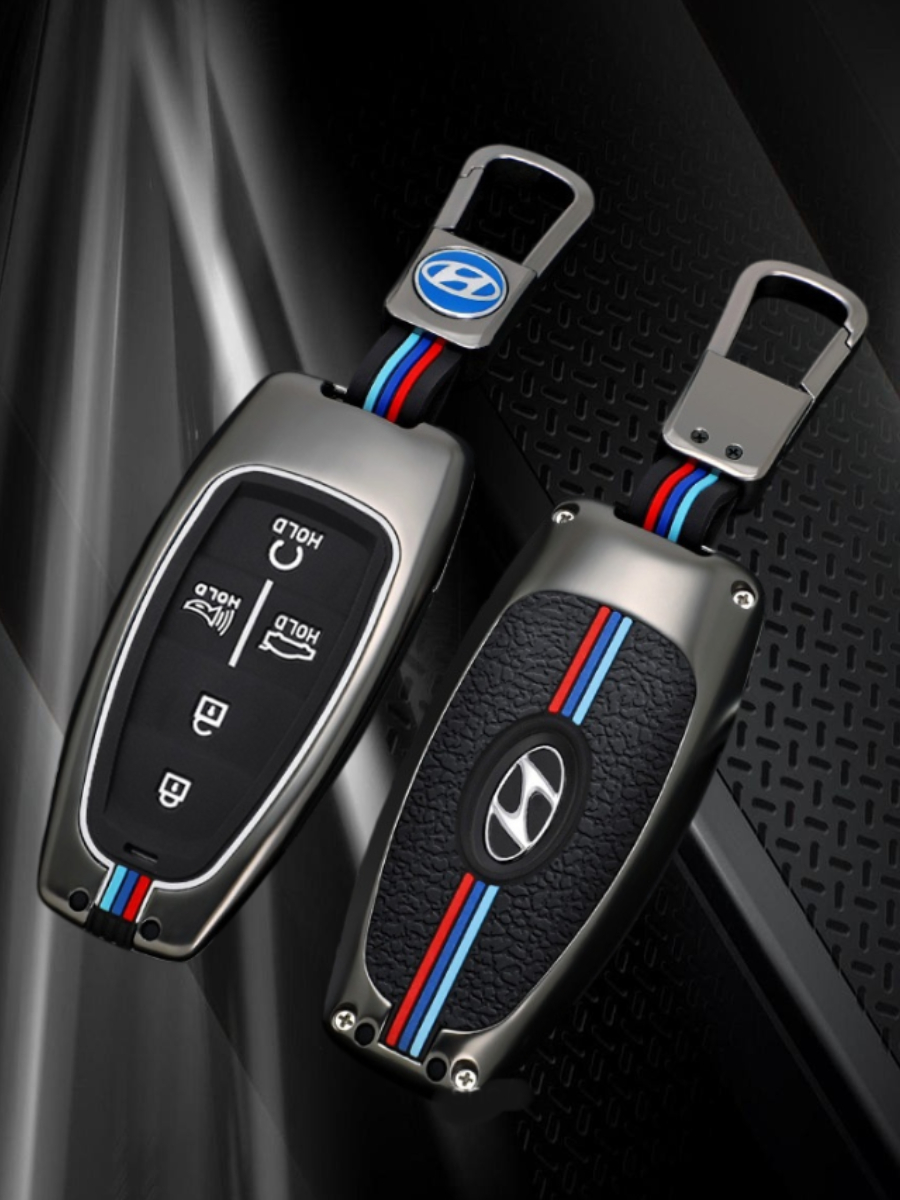 Чехол для смарт ключа Hyundai 5 кнопок (черный нюд)