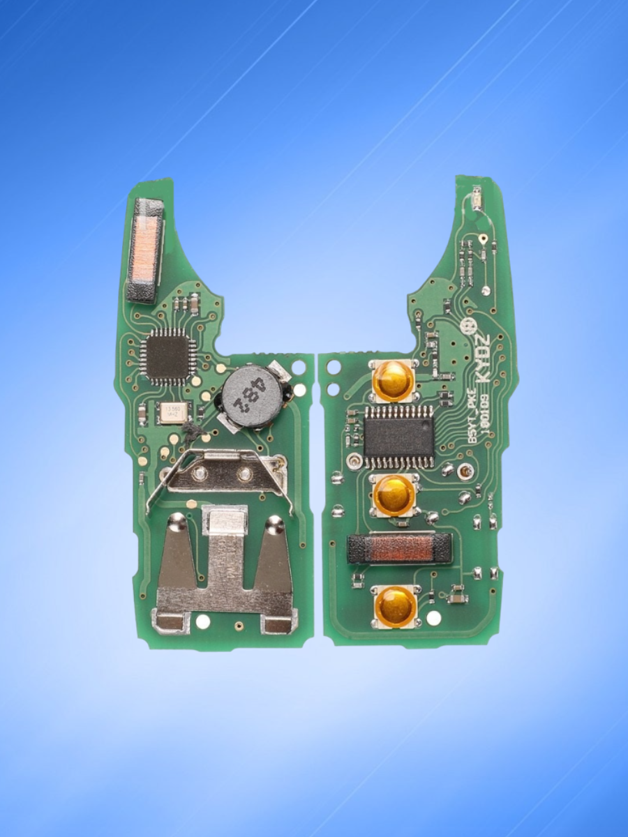 Выкидной ключ для Volkswagen / VW / Фольксваген с 3 кнопками 2011-2015гг с системой Keyless GO 202AJ (RK29)