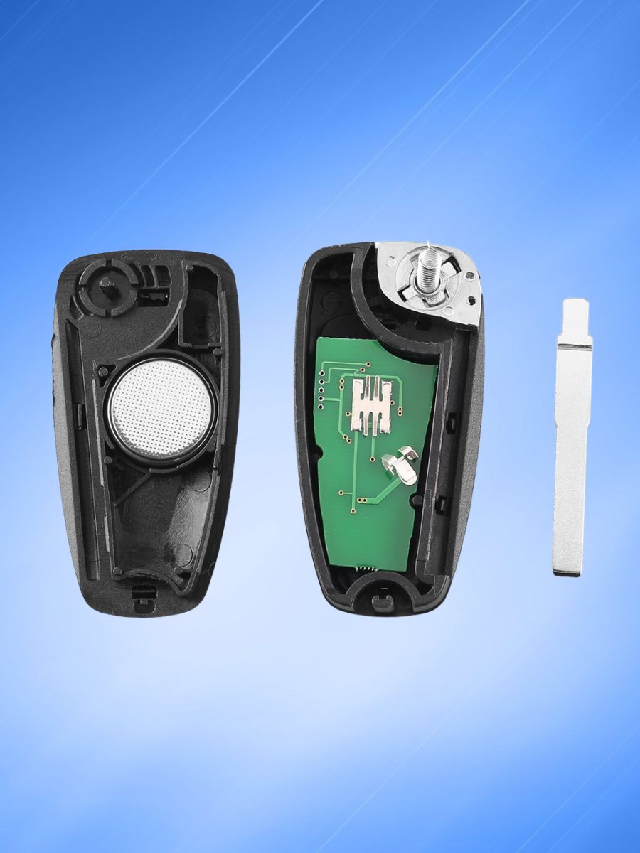 Выкидной ключ для Ford Focus 3 с 3 кнопками с частотой 433 mhz и чипом 4D63 6F 80 bit с лезвием HU101