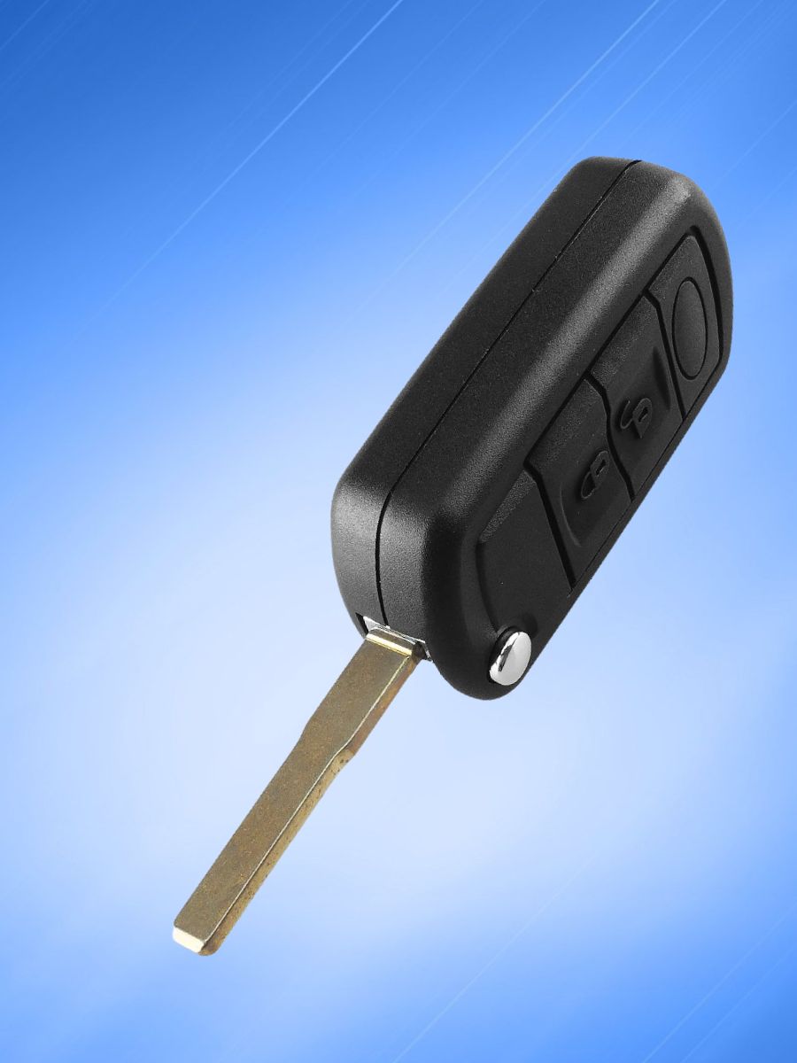 Выкидной ключ зажигания для Land Rover с 3 кнопками с частотой 434 mhz и чипом ID46 PCF7941 с лезвием HU101