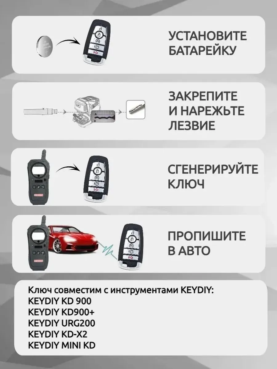 Ключ для программирования KEYDIY KD TB28-3 