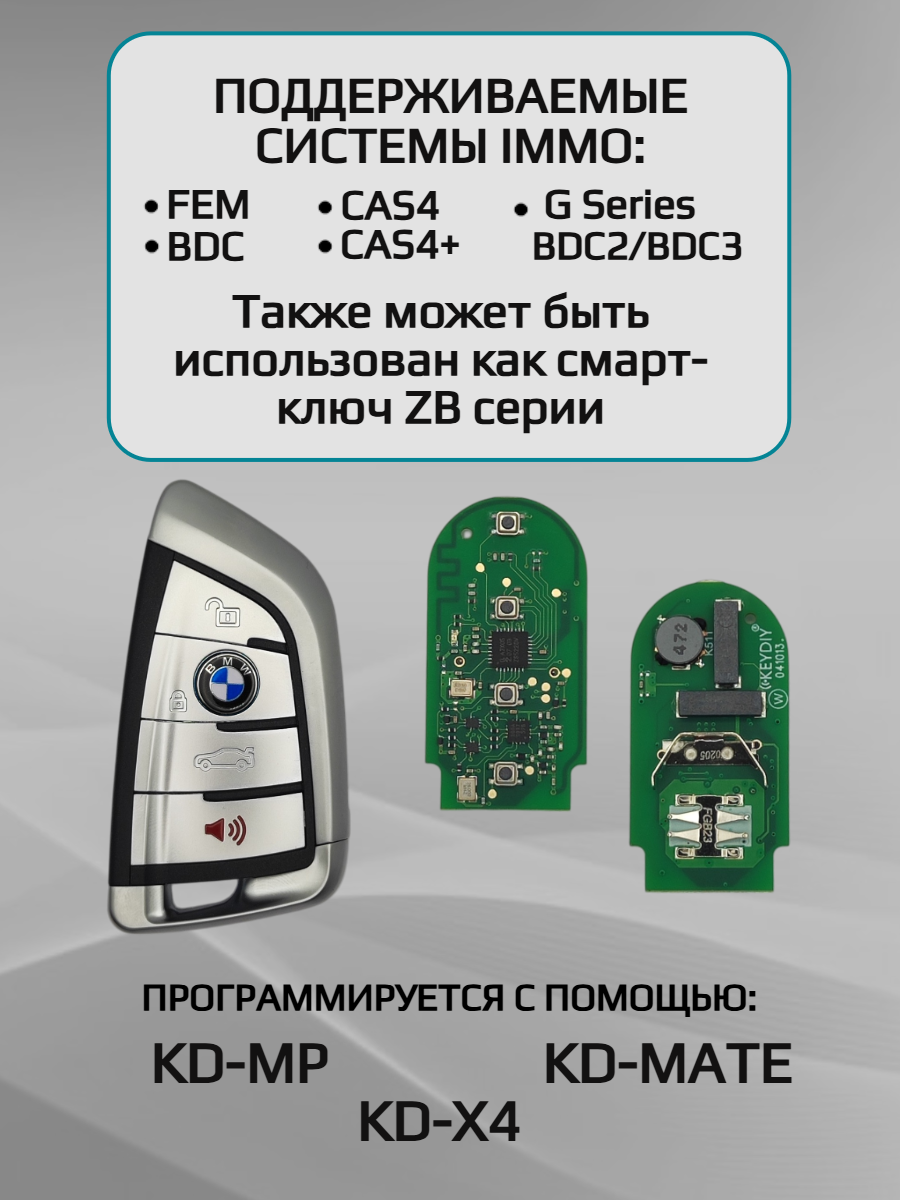 Ключ для программирования 3+1 кнопки KEYDIY FGB23 