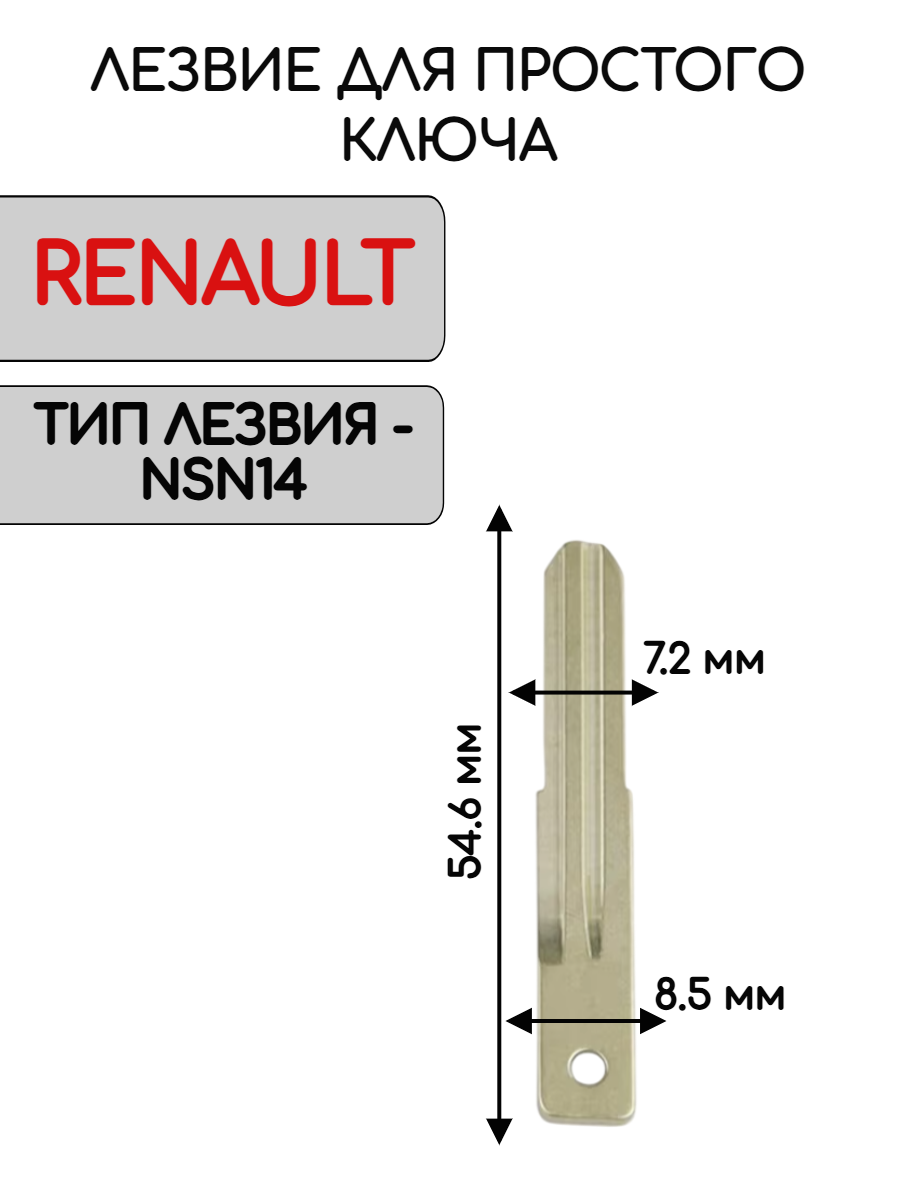 Лезвие NSN14 для ключа RENAULT