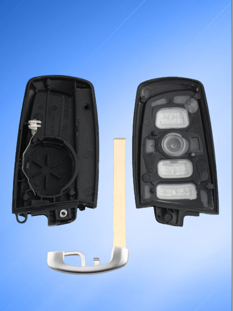 Корпус смарт ключа с 4 кнопками для BMW, серебристый