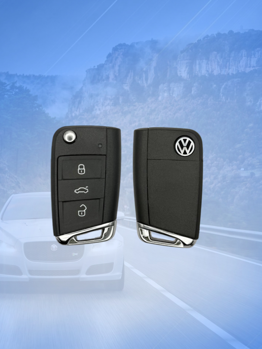 Корпус выкидного ключа с 3 кнопками, лезвие HU162 для VW/Фольксваген