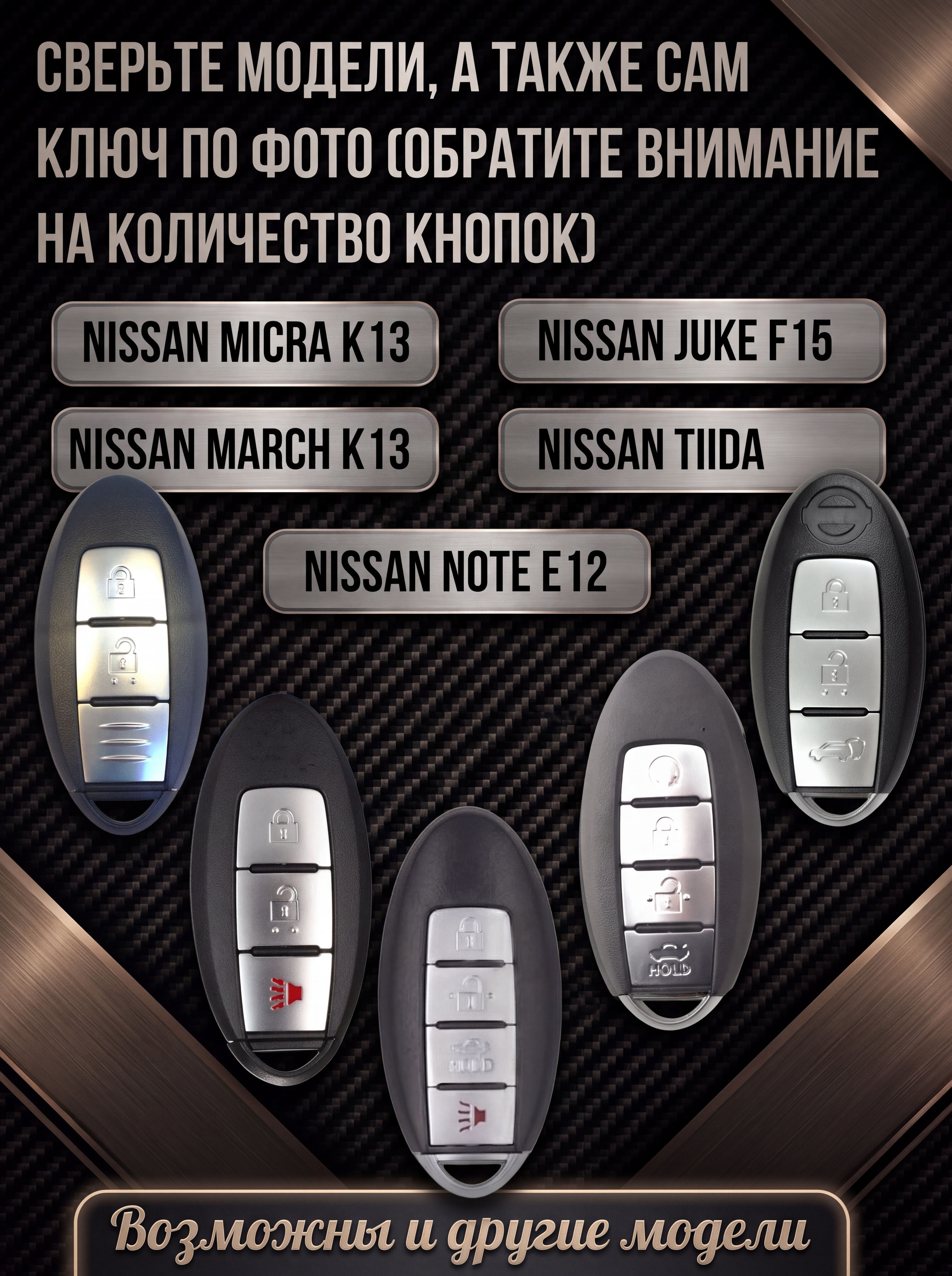 Чехол для смарт ключа Ниссан / Nissan 2 кнопки