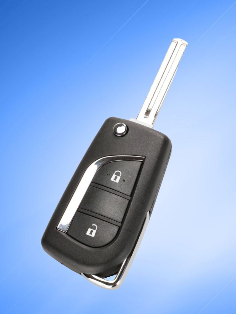 Корпус выкидного ключа с 2 кнопками лезвие TOY48 для Toyota, батарейка CR1620