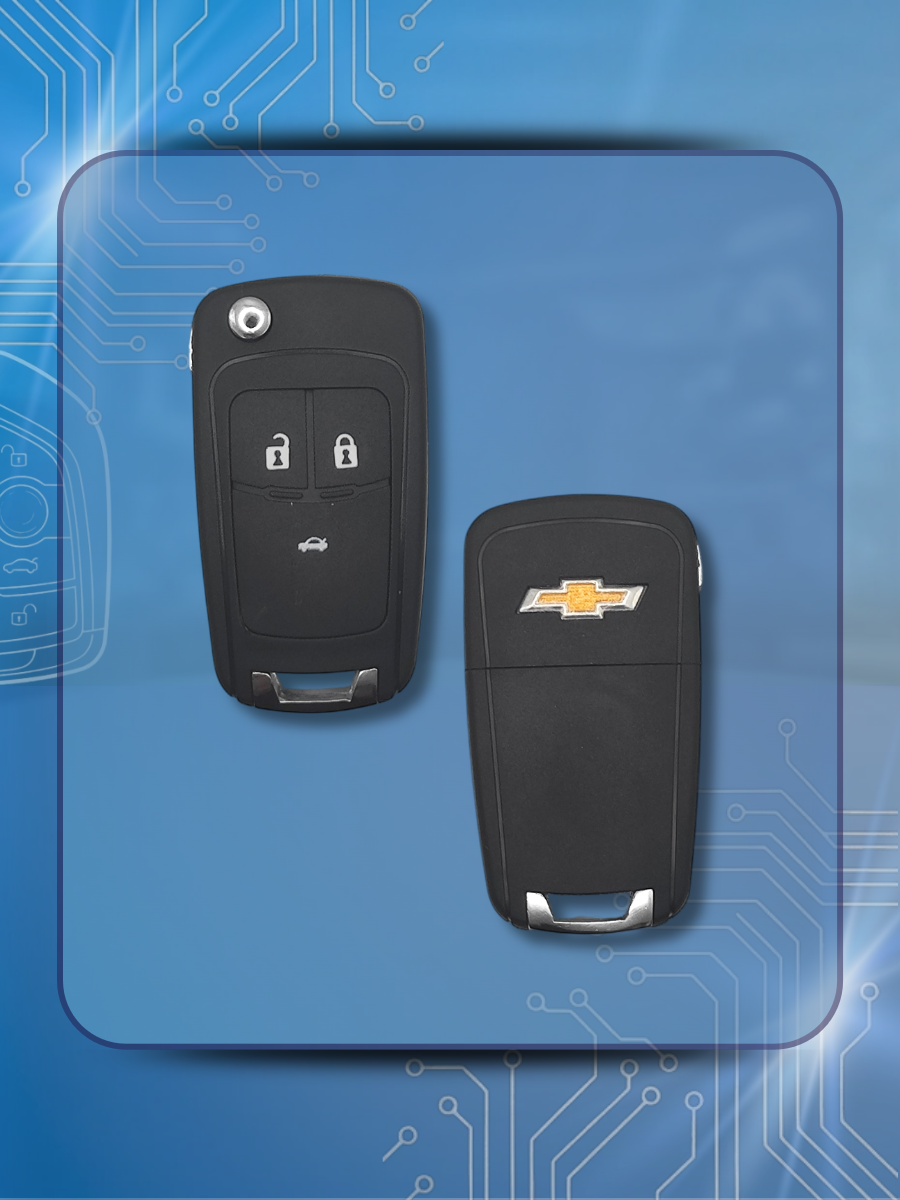 Корпус ключа для Шевроле Chevrolet (черный матовый)