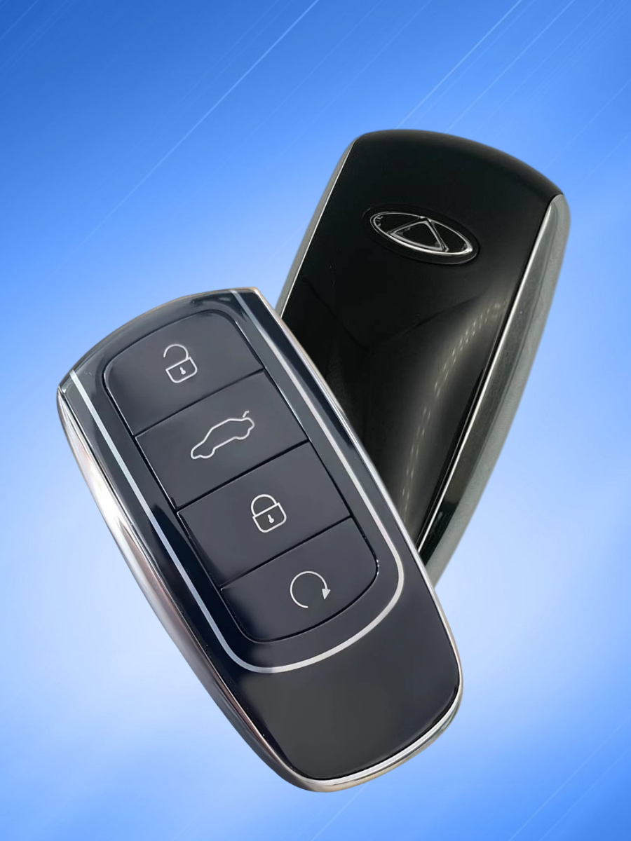Оригинальный смарт ключ зажигания для Chery с 4 кнопками с частотой 433 mhz и чипом  ID47 HITAG 3