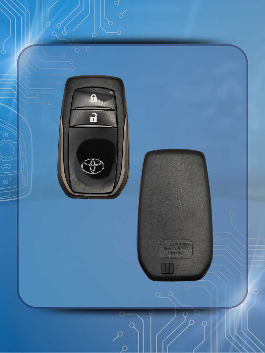 Корпус смарт ключа с 2 кнопками для Toyota Тойота (черный)