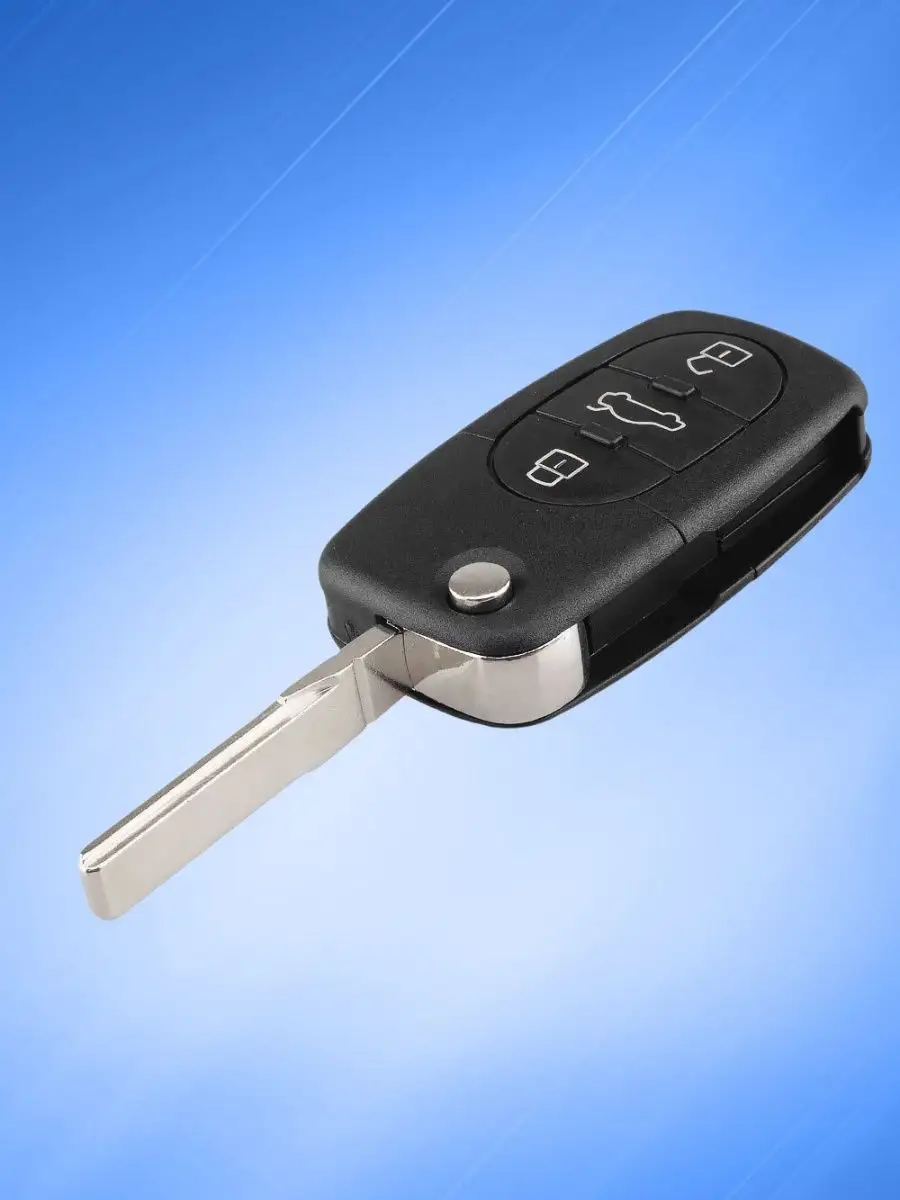 Корпус выкидного ключа с 3 кнопками лезвие HU66  для Audi