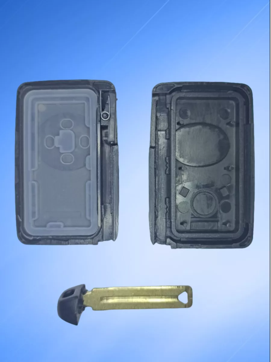 Корпус смарт ключа с 2 кнопками для Тойота, серебристый