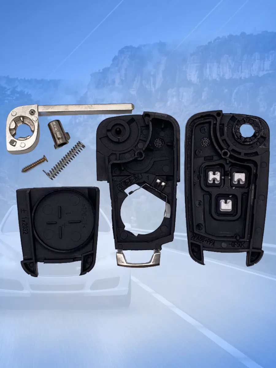 Корпус выкидного ключа с 3 кнопками для Шевроле