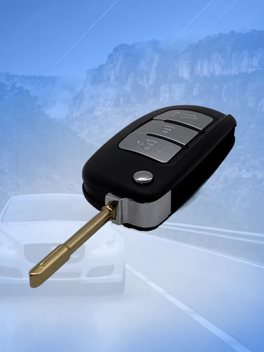 Корпус выкидного ключа с 3 кнопками лезвие FO21 для Ford, серебристый