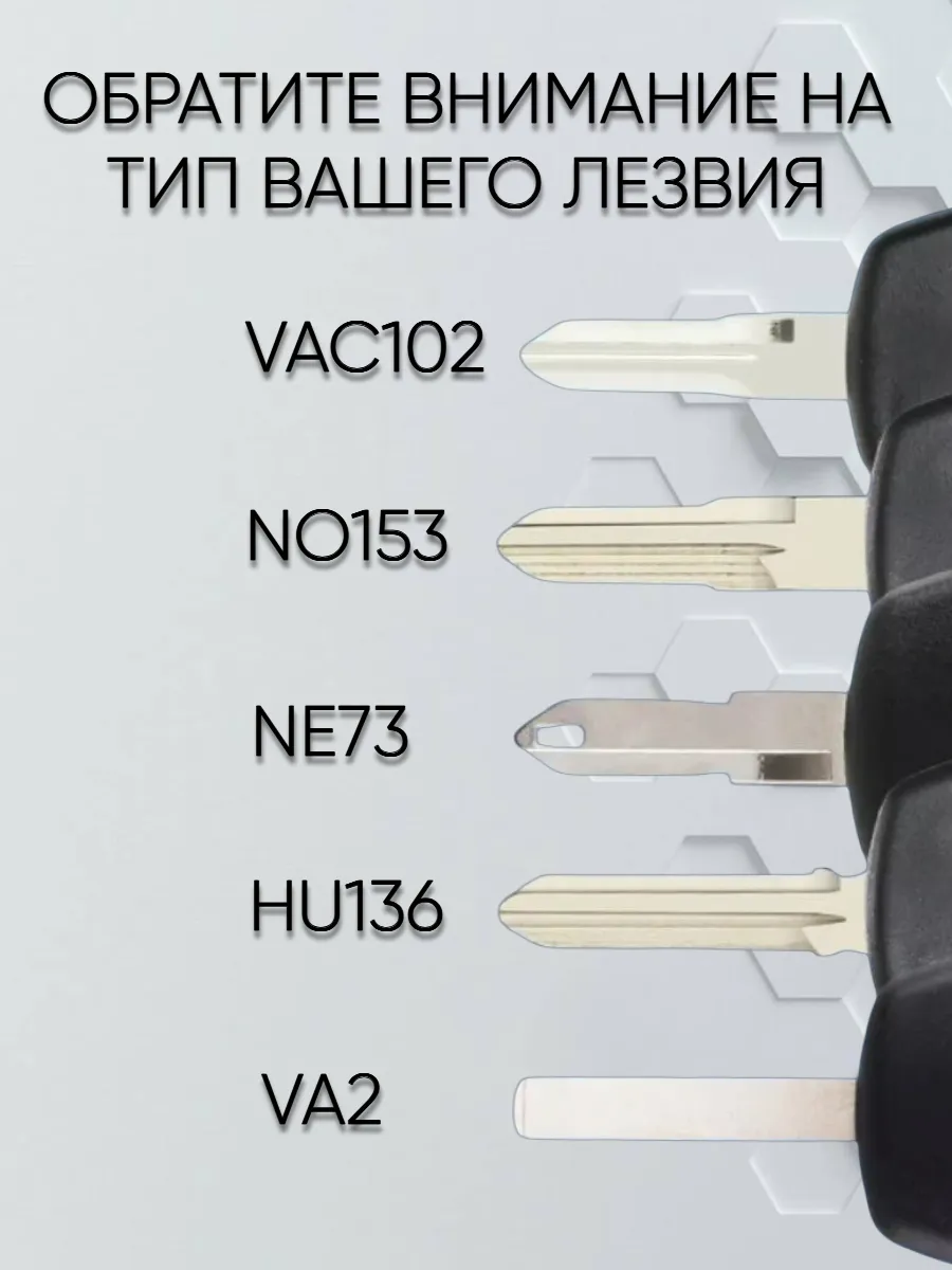 Корпус ключа для Renault Nissan Лада